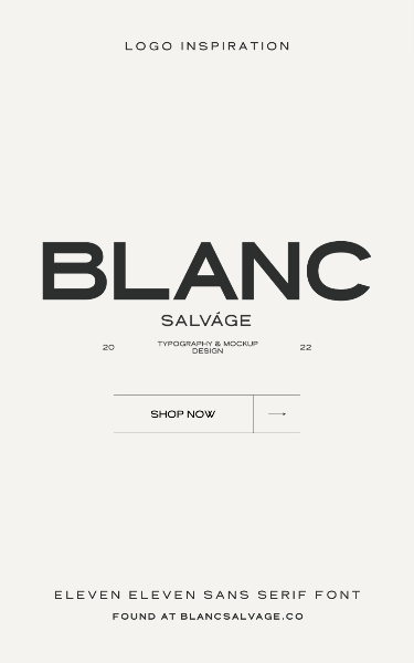 Luxe Typography Fonts for Branding by Blanc Salváge
