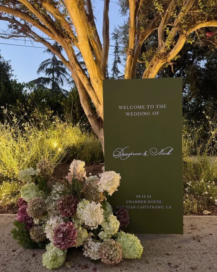 Wedding welcome sign