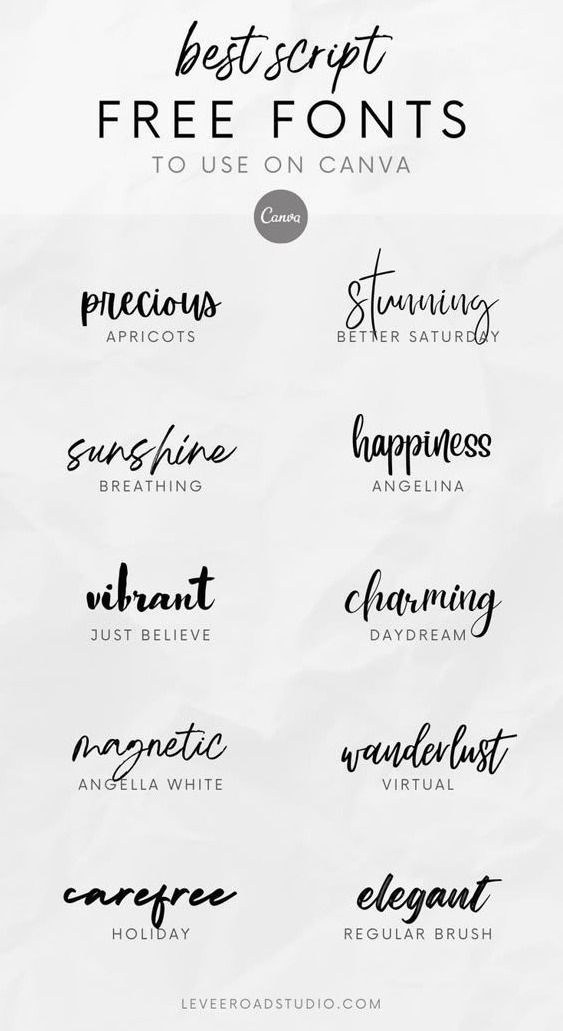 Best Free Script Fonts on Canva (Part 2)