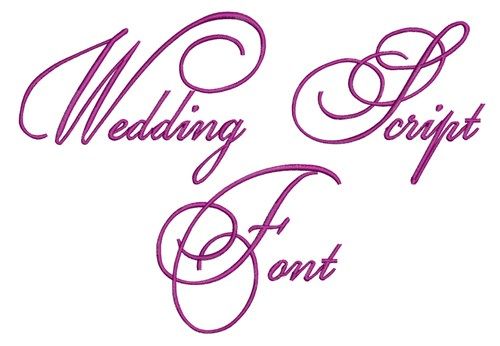 Wedding Script Font Embroidery Font