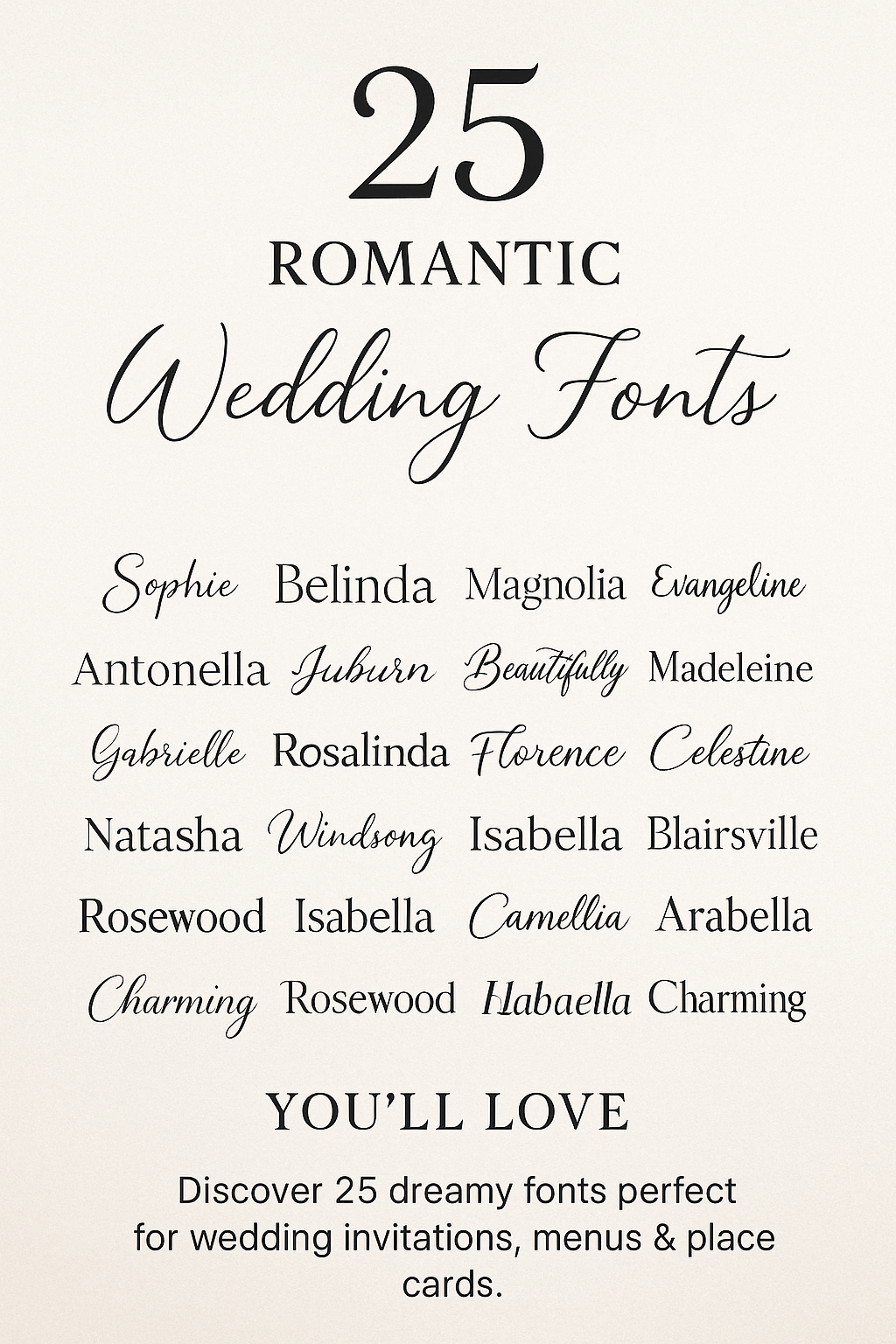 Find the Perfect Love Script Font for Your Wedding! 💖