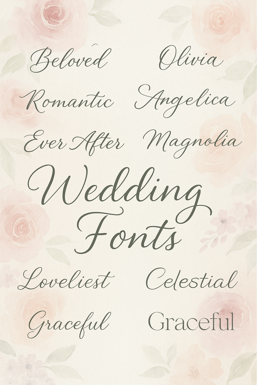 Romantic Wedding Fonts | Script Calligraphy for Invitations & Stationery
