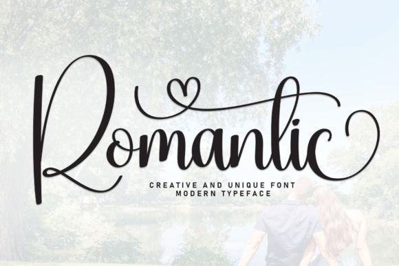 Romantic Font by andikastudio