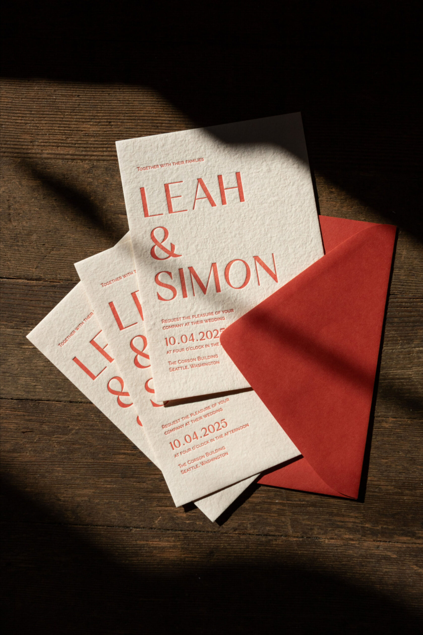 Letterpress Wedding Invitation on Handmade Paper // the Leah Suite