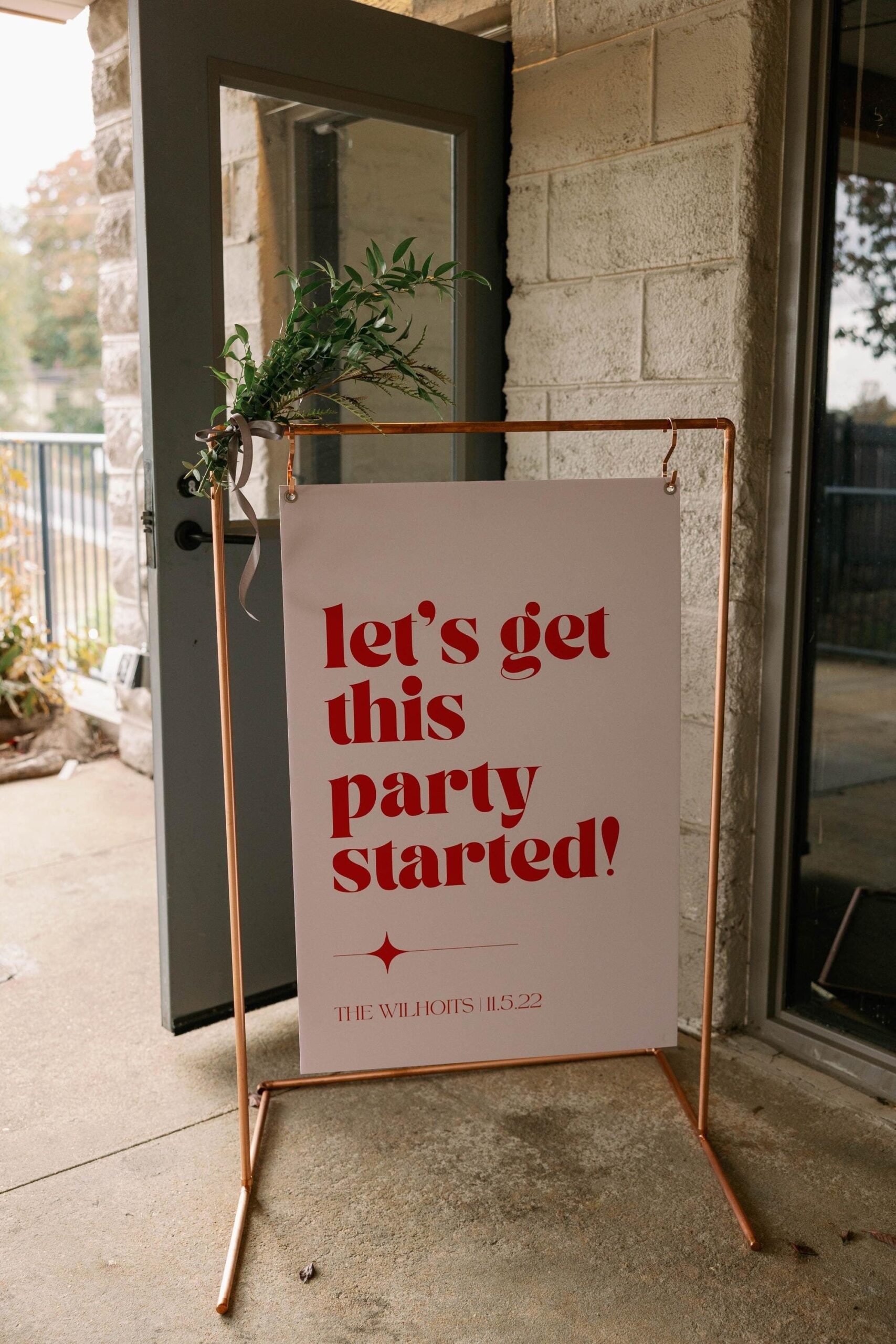 Modèle de plaque de mariage rétro