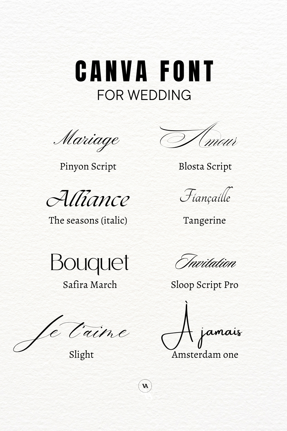 CANVA FONT FOR WEDDING in 2025 | Wedding invitation fonts, Wedding fonts