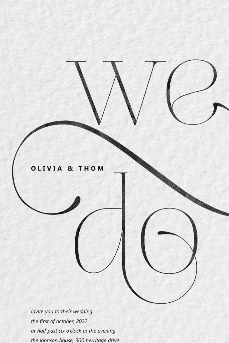 Premium Minimalist Wedding Personalized Video Invitation, Ink on Watercolor Paper Electronic Invite