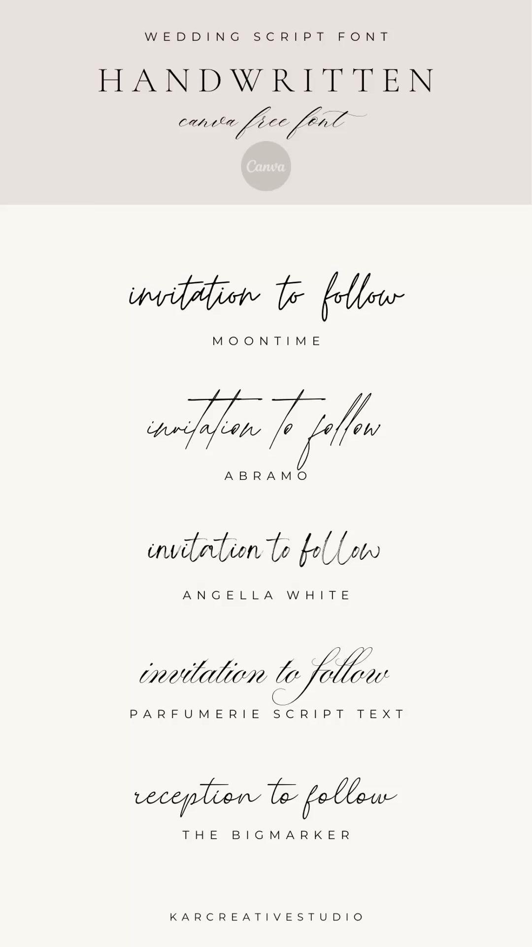 Wedding Handwritten font perfect for “Invitation to follow” or similar wedding
