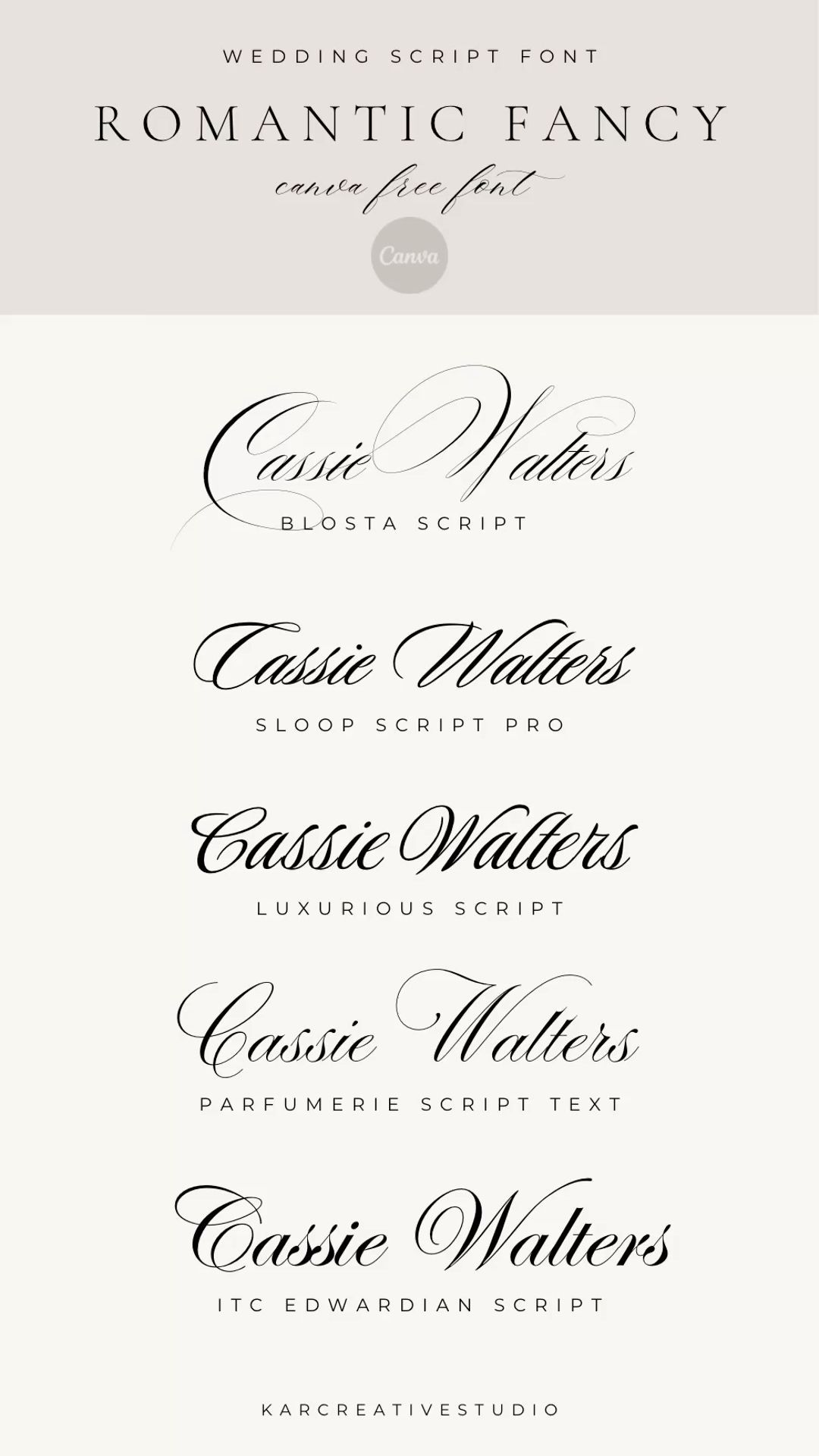 Romantic fancy wedding serif font — Canva Free Font