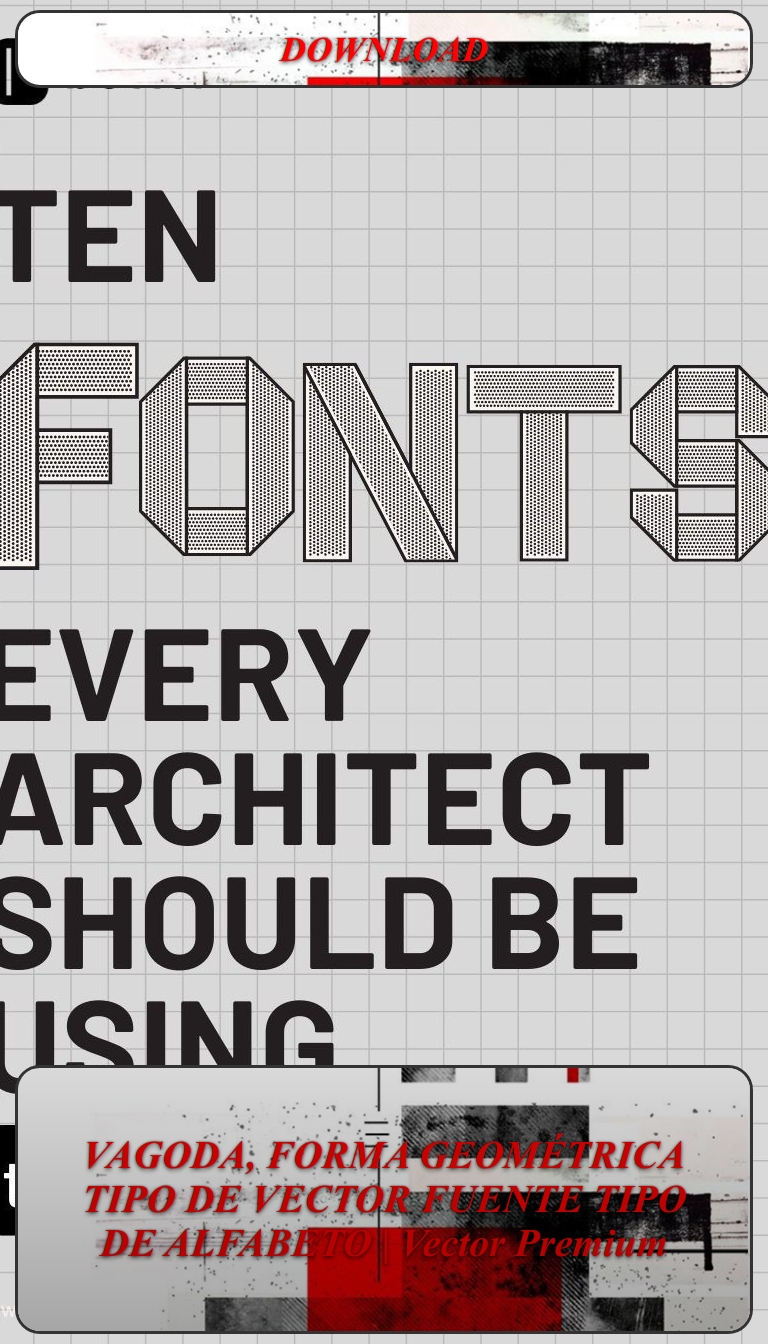 VAGODA, FORMA GEOMÉTRICA TIPO DE VECTOR FUENTE TIPO DE ALFABETO | Vector Premium