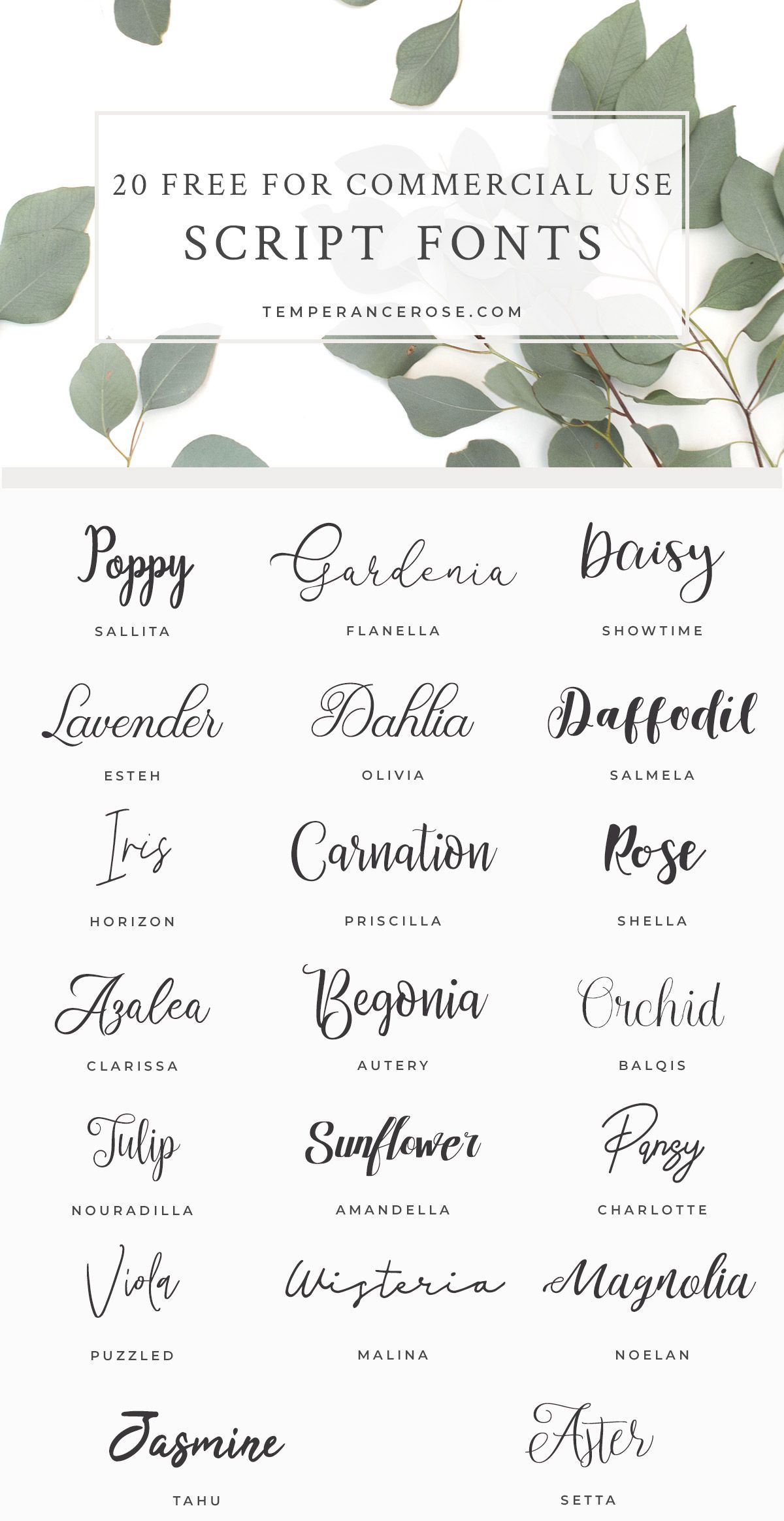 20 gorgeous free for commercial use script fonts for your craft projects