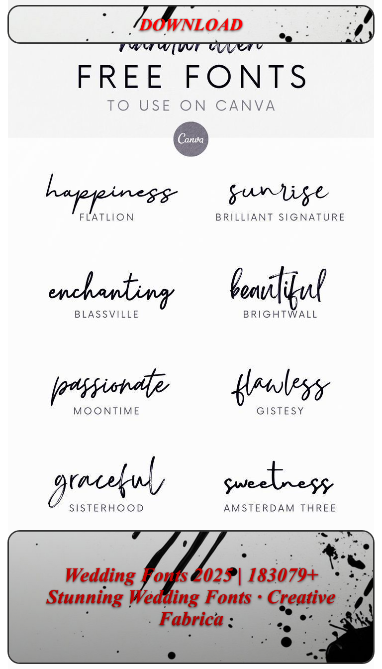 Wedding Fonts 2025 | 183079+ Stunning Wedding Fonts · Creative Fabrica
