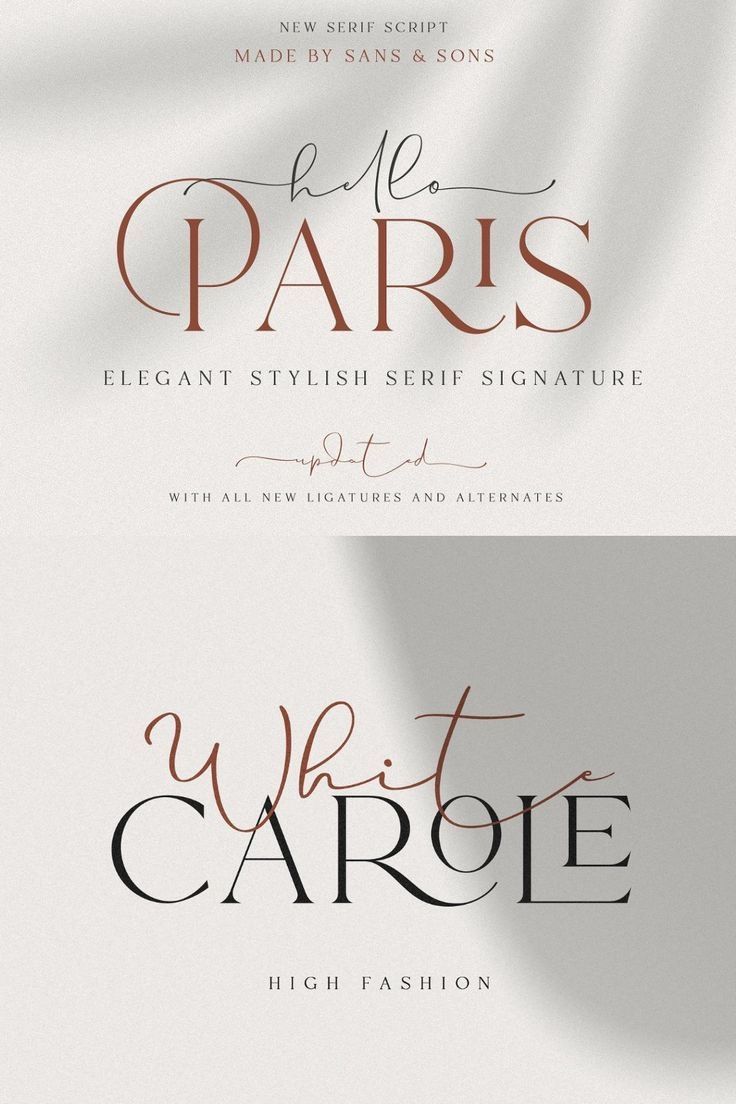 Font Serif-Hey Paris