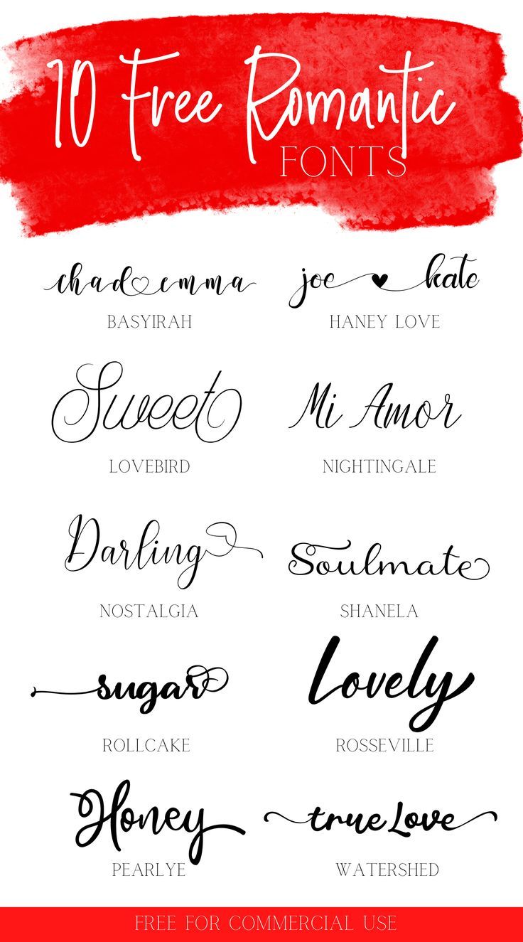 Free Romantic Fonts