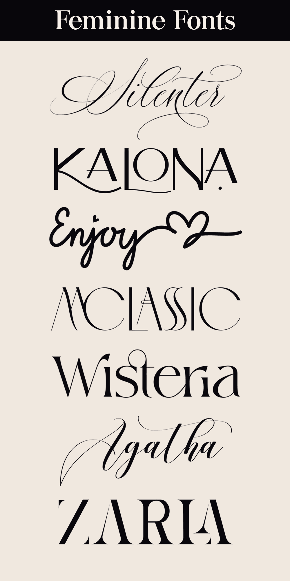 Best Feminine Serif Fonts for Elegant Designs