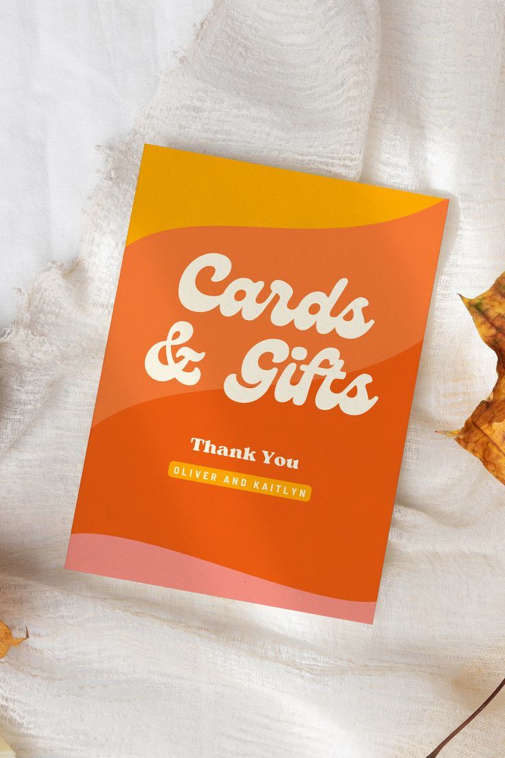 Printable Canva Wedding Gifts Sign Template | Groovy 70s Editable Signage | Retro Wedding Theme