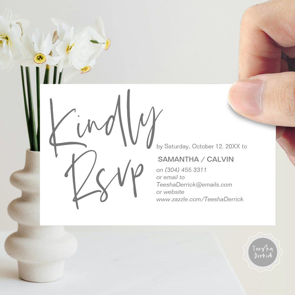 Wedding RSVP, Casual Elegance, Invitation respond