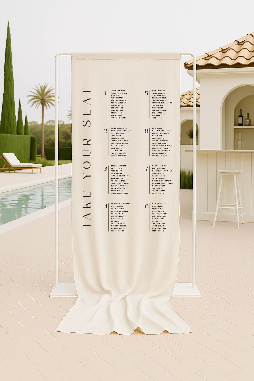 Fabric Seating Chart