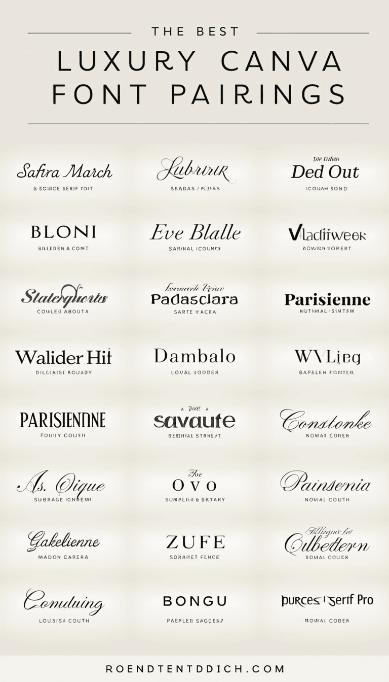 Luxury Serif Fonts and Elegant Font Combinations for Royal Branding