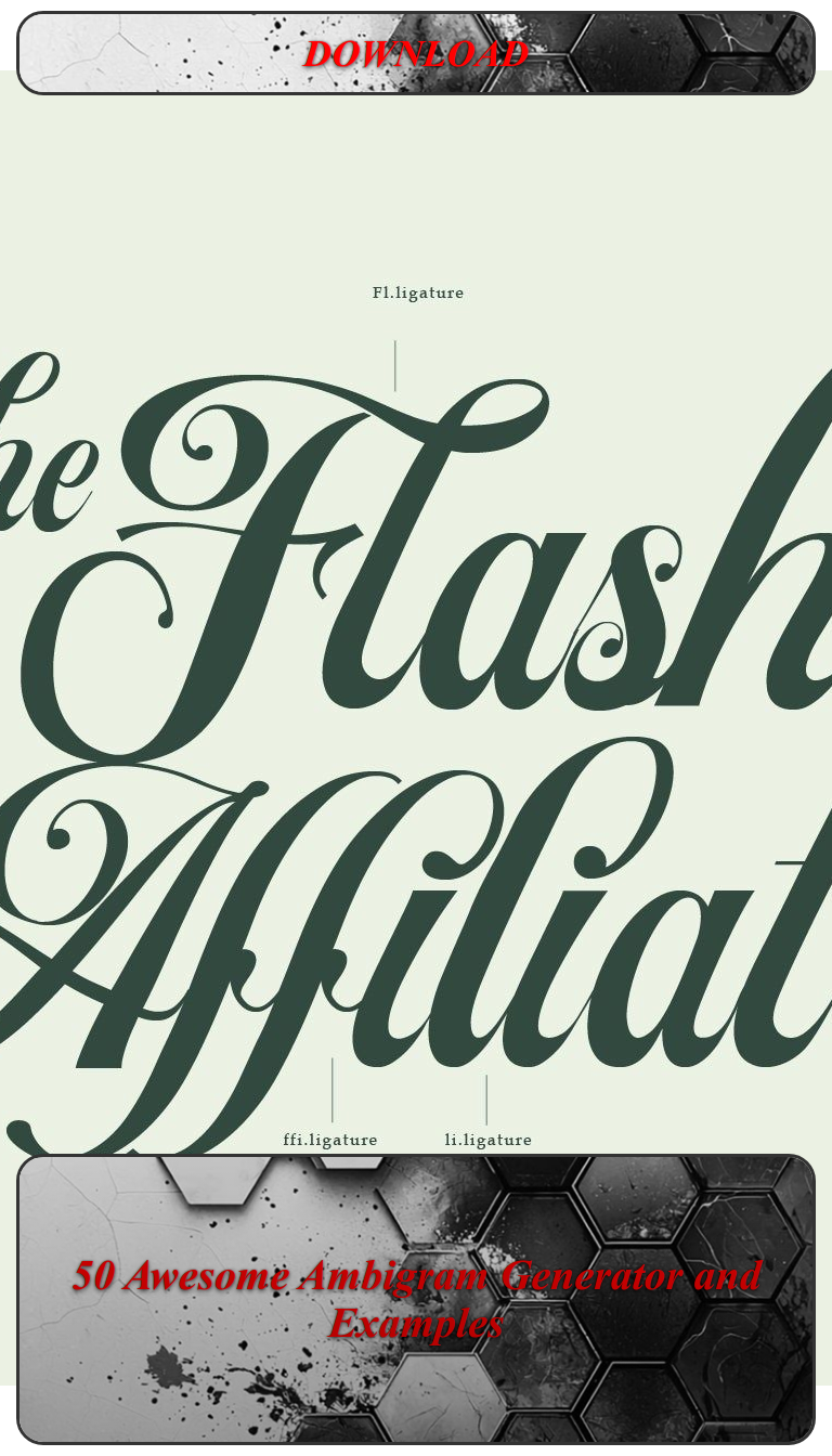 50 Awesome Ambigram Generator and Examples