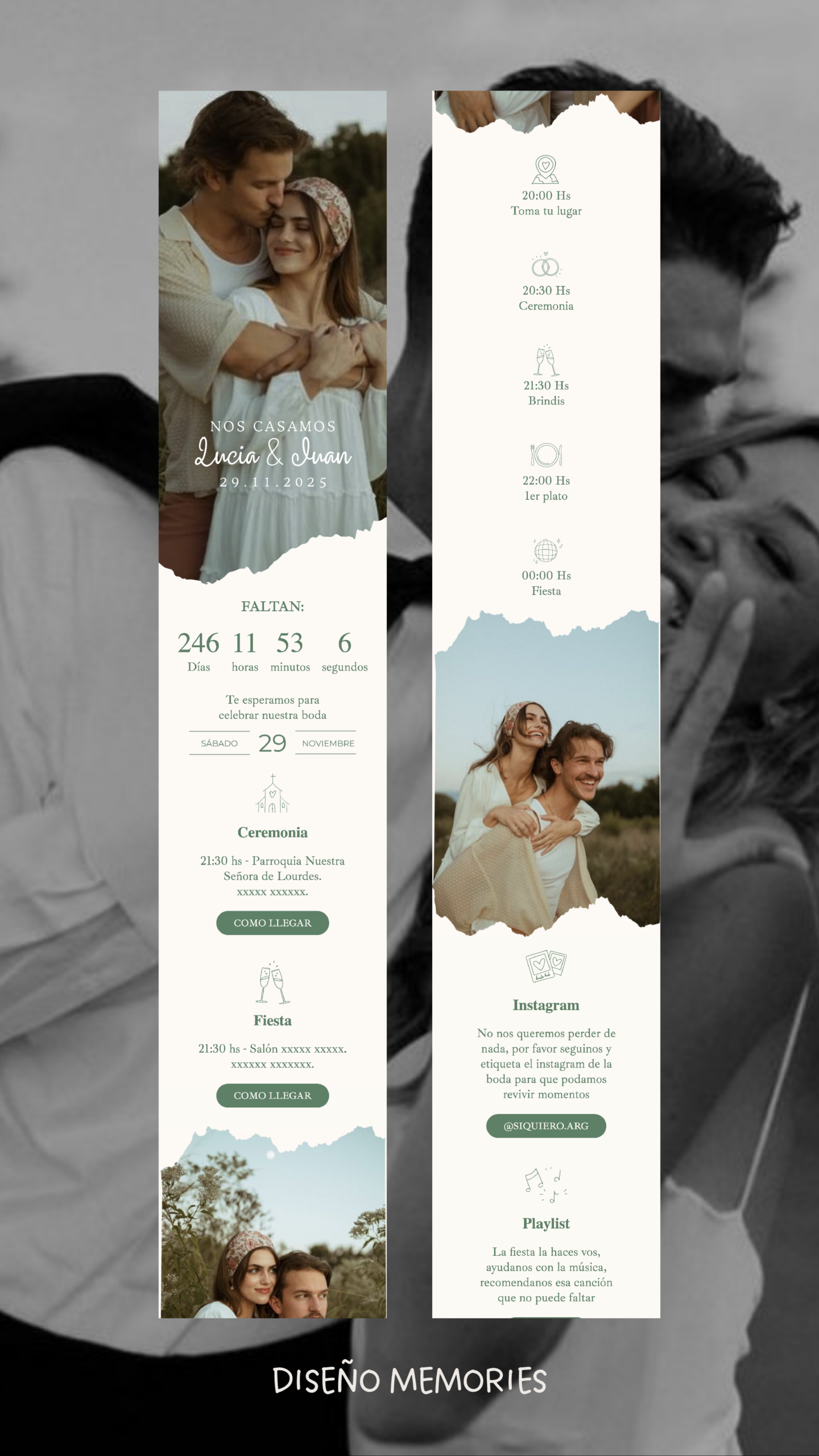 ✨ Invitaciones de boda digitales 💌 | Diseños personalizados y elegantes