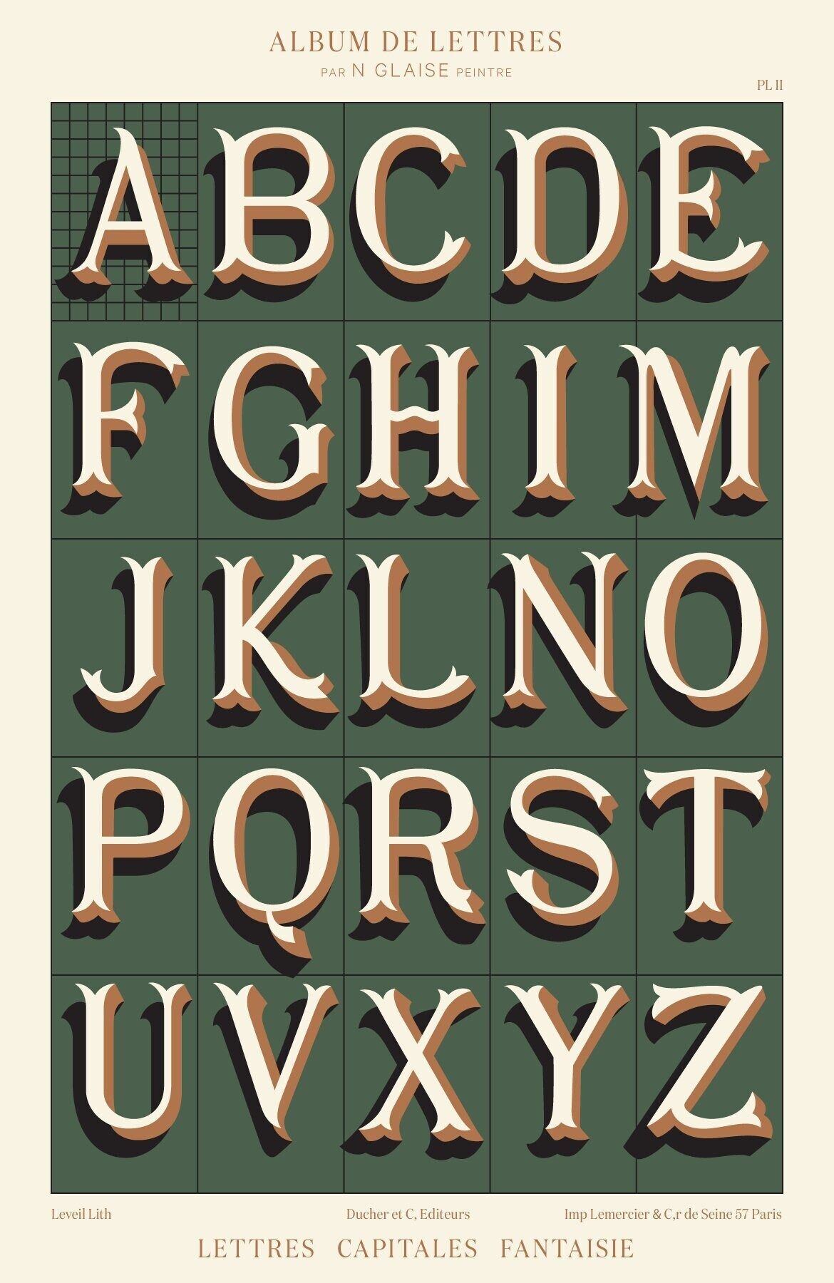 Lettres vintage vectorisées pour graphistes et peintres d’enseignes