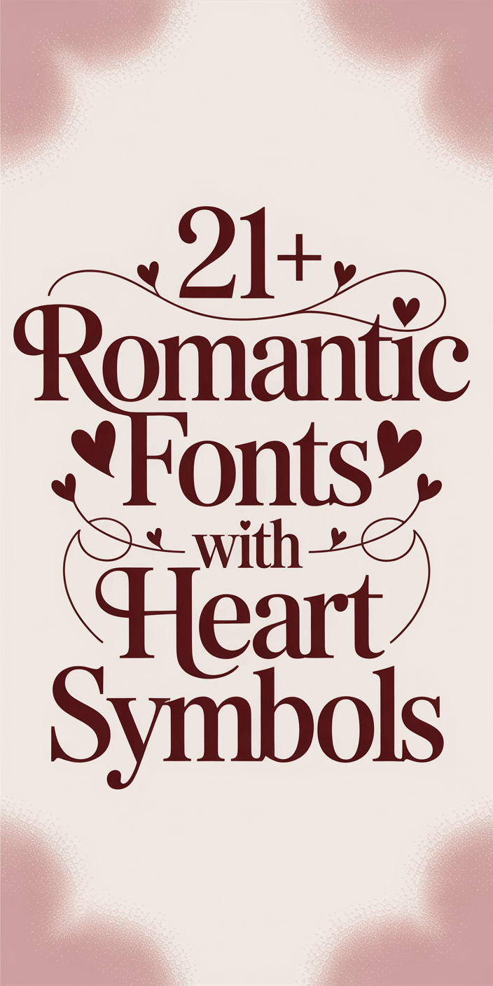 21+ Romantic Fonts with Heart Symbols for Sweet, Creative Designs