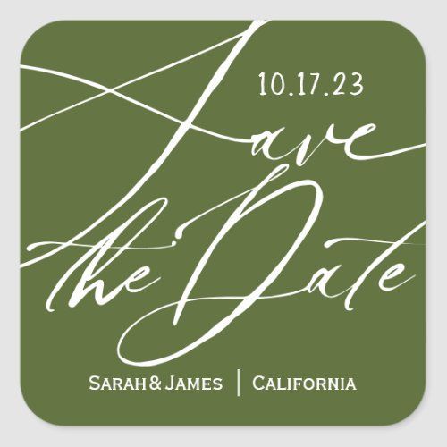 Save the date, modern calligraphy