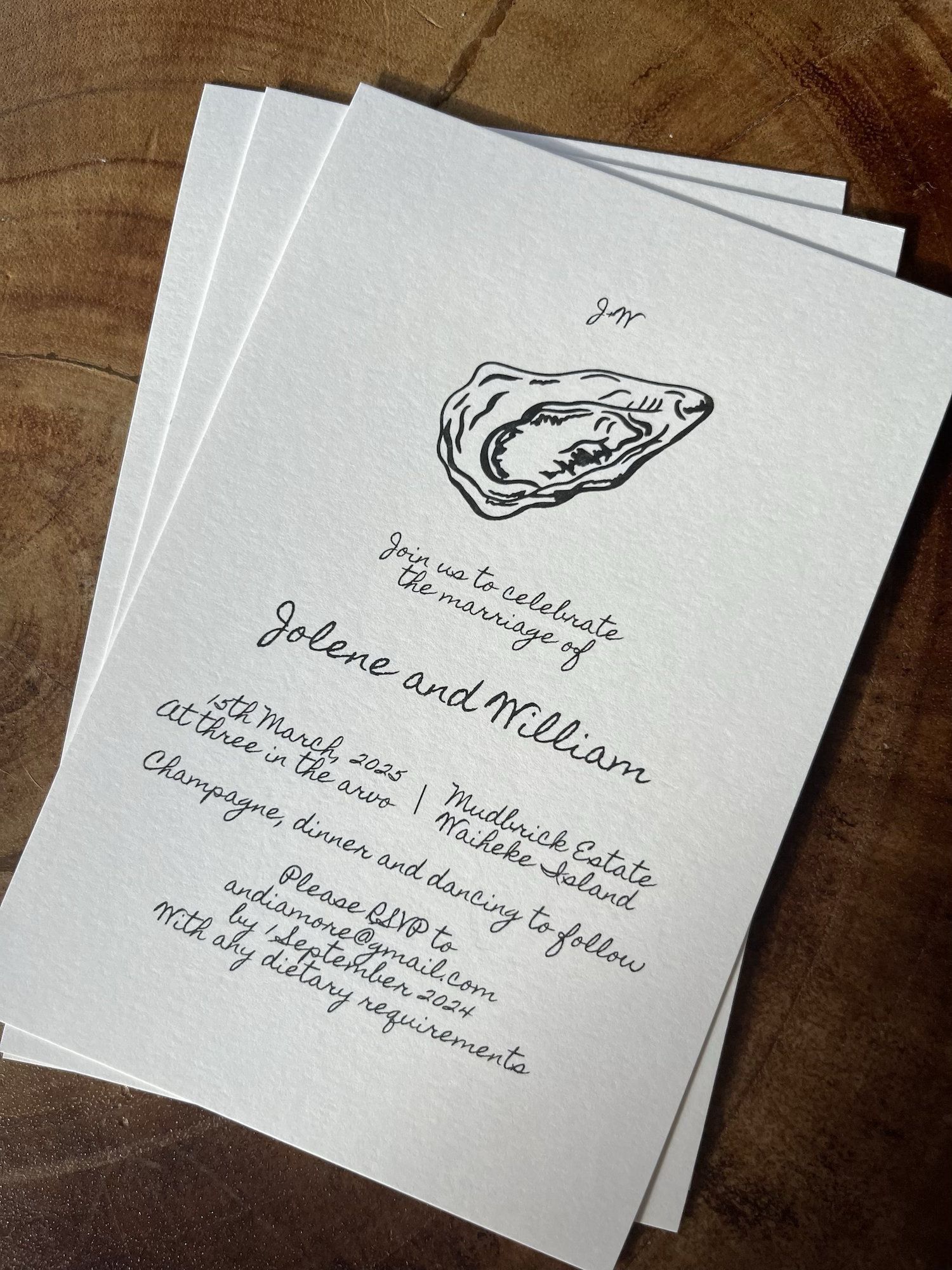 Elegant Oyster Wedding Invitation Template