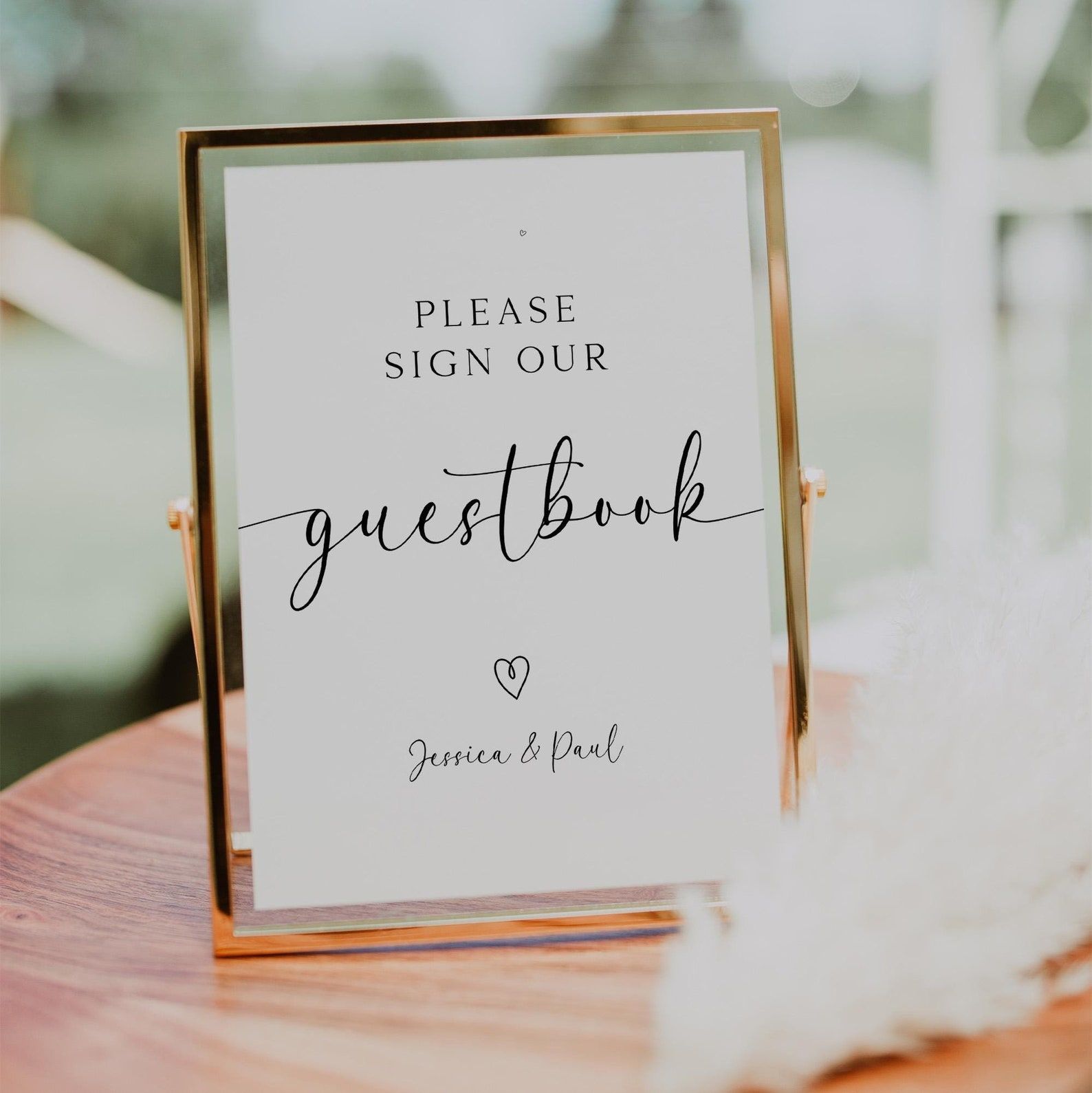Wedding Guestbook Sign Template, Please Sign Our Guestbook Sign, Modern Minimalist Wedding Sign, Boho Sign Our Guest Book Printable — Etsy