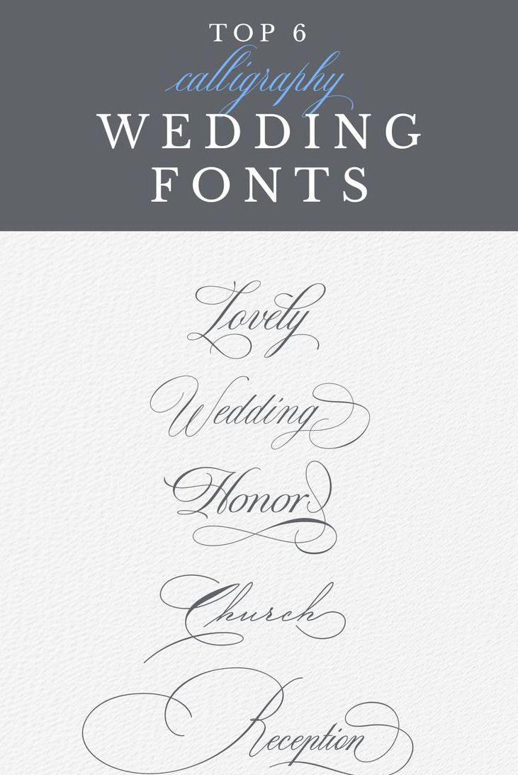Top 6 Calligraphy Wedding Fonts