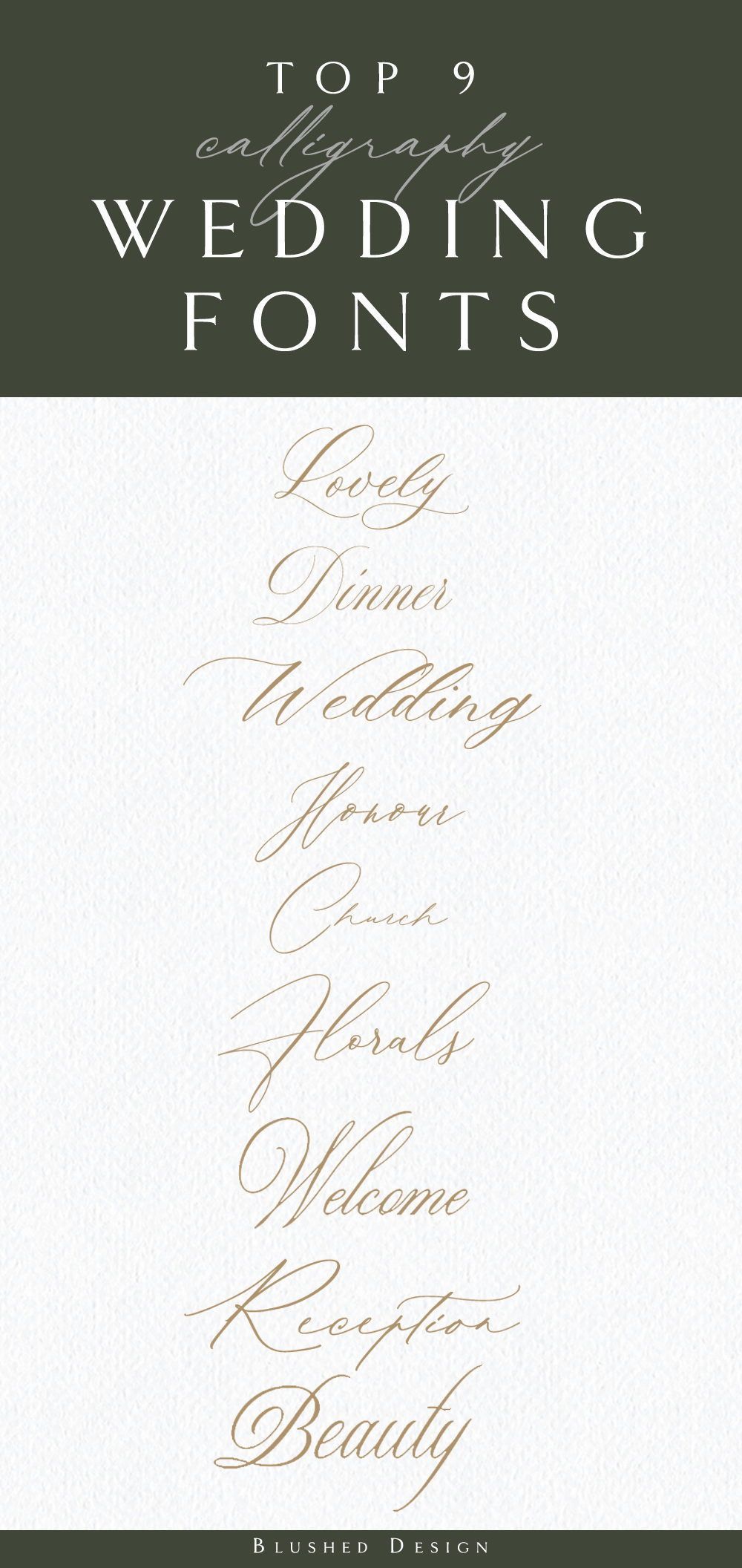 My Favorite 9 Fonts for Wedding Invites — Blushed Design