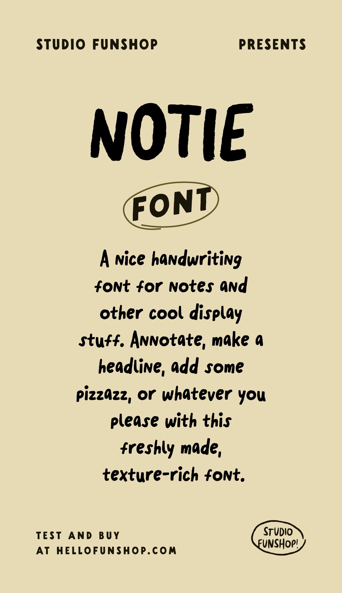 Notie — A Handwriting Font