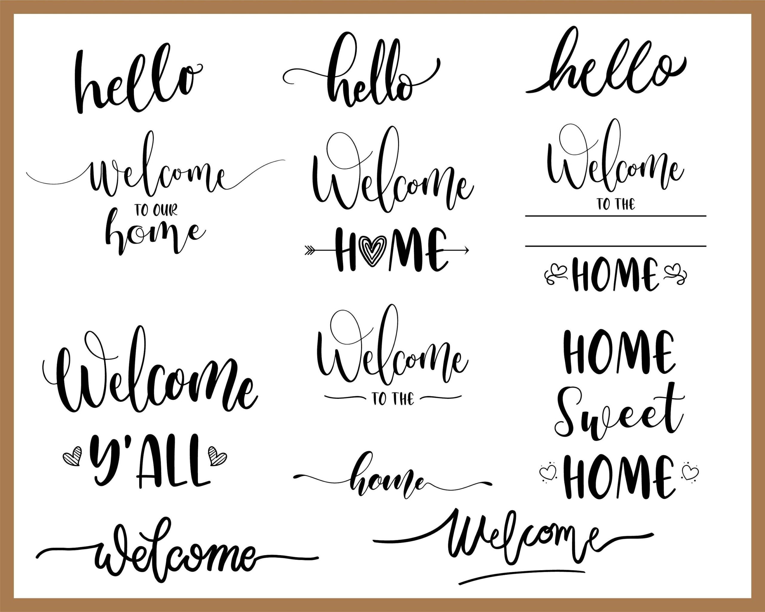 Welcome svg bundle, welcome sign svg, welcome to our home svg, farmhouse sign svg, Hand Lettered Welcome Sign svg, welcome png cut file
