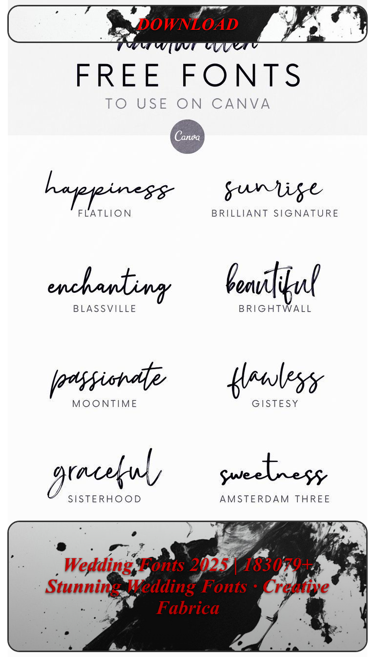 Wedding Fonts 2025 | 183079+ Stunning Wedding Fonts · Creative Fabrica