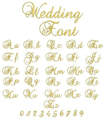 Wedding Font Embroidery Font