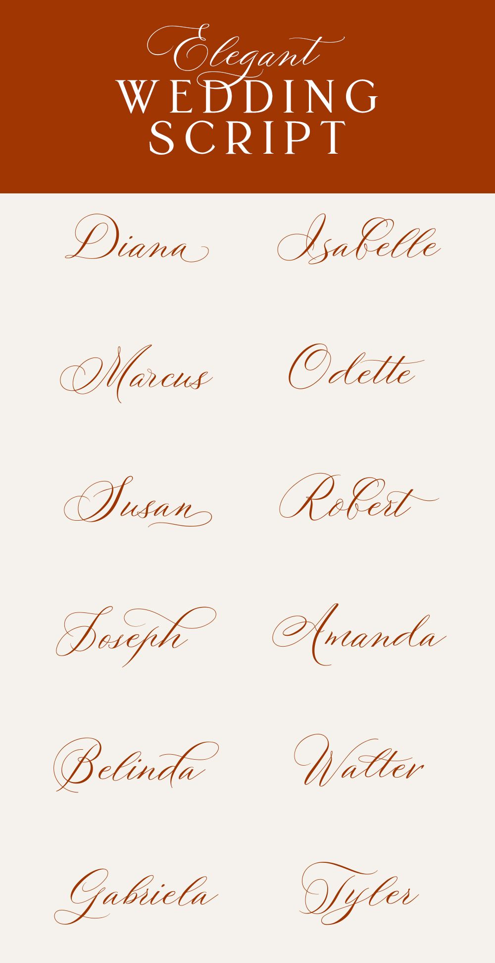 Elegant Script Font for Weddings & Invitations