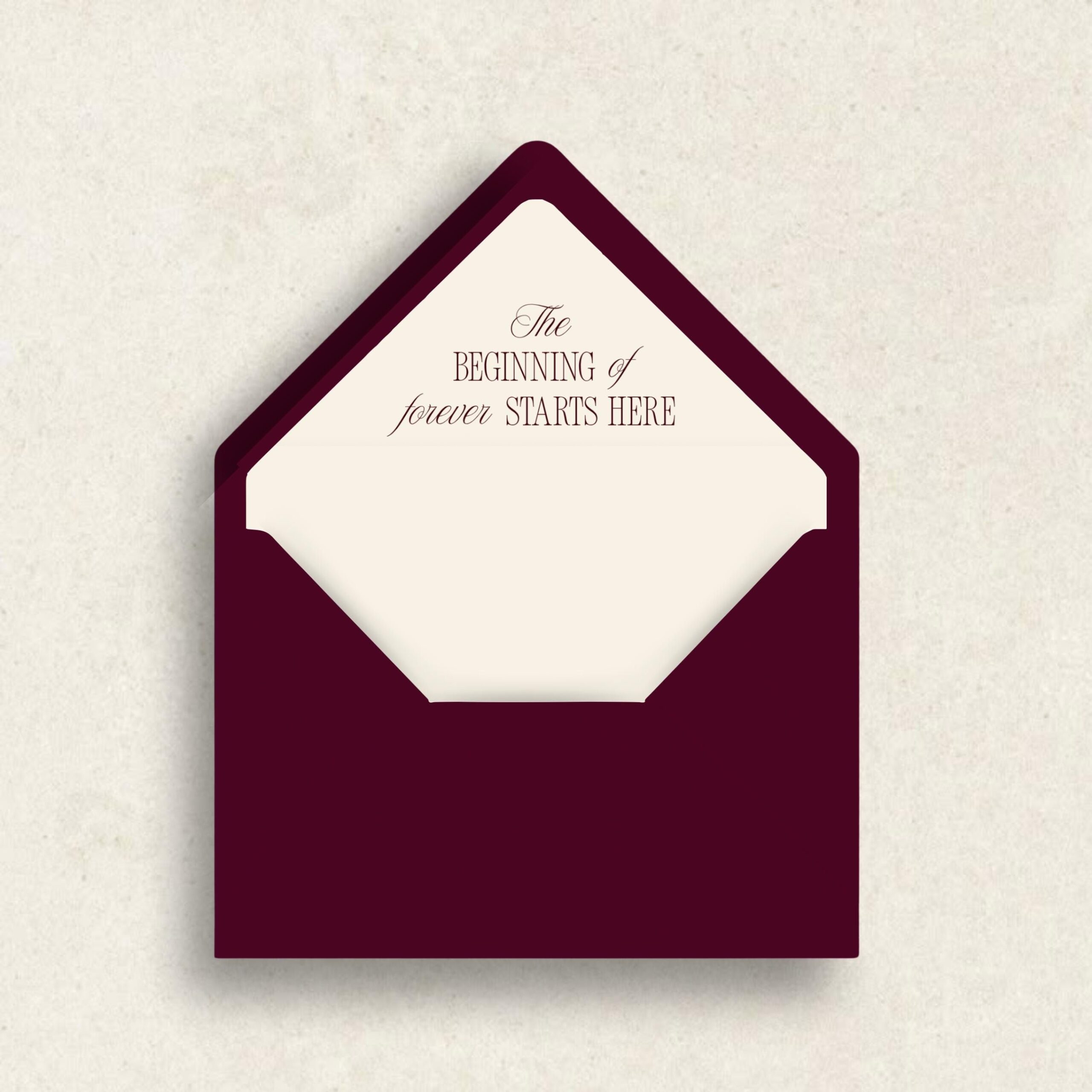 WEDDING ENVELOPE LINER Template | Save the Date, Wedding Invite, Rsvp | Burgundy Red Old Money | 008