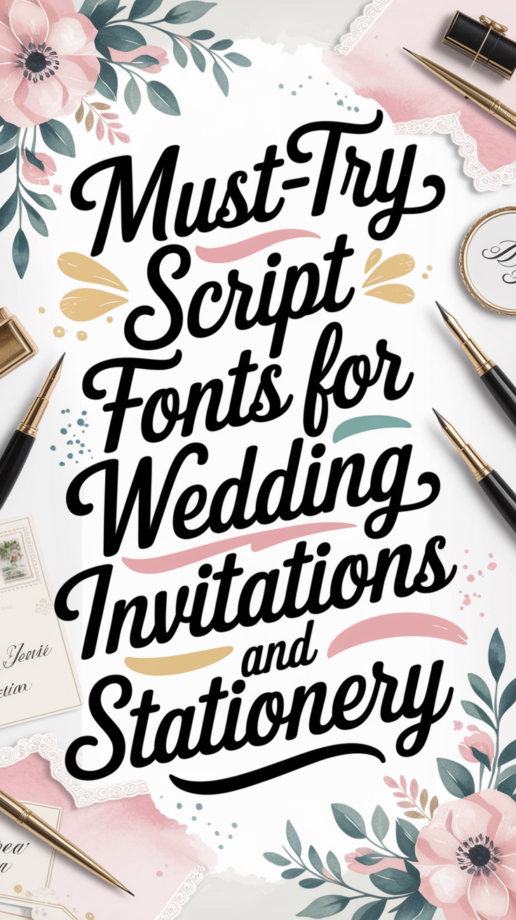Must-Try Script Fonts for Wedding Invitations and Stationery