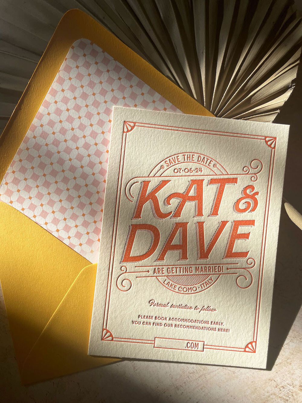 Custom Letterpress Wedding Invitations & Stationery