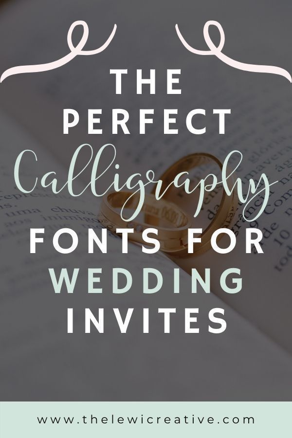 The Best Wedding Fonts for DIY Invitations