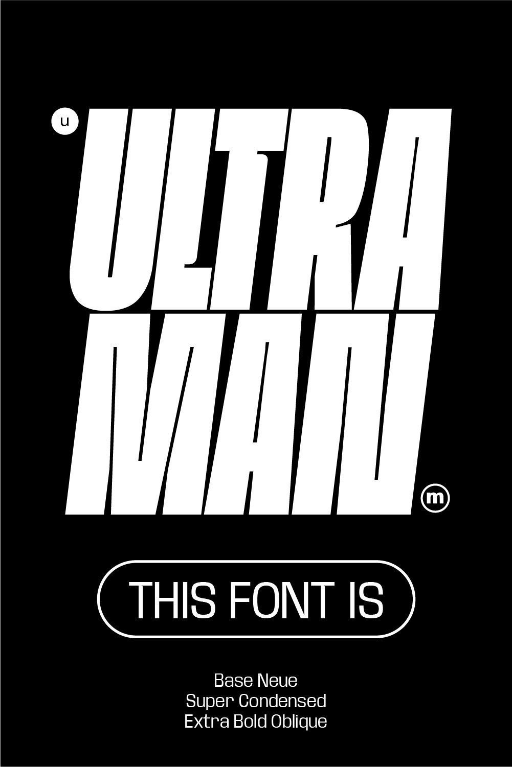 Ultra Man  Super Bold Font
