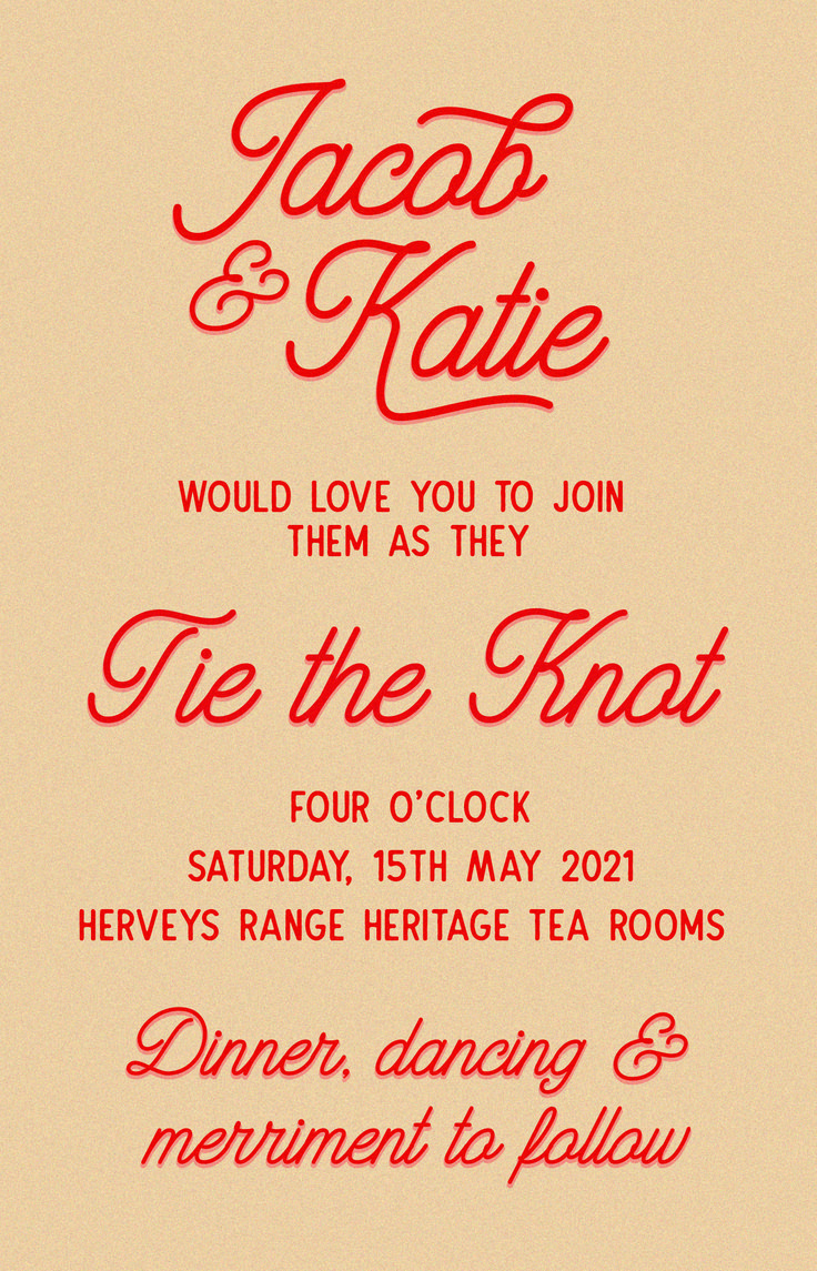 50s Retro Wedding Invitation