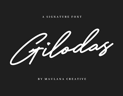 Gilodas Signature Font — Maulana Creative