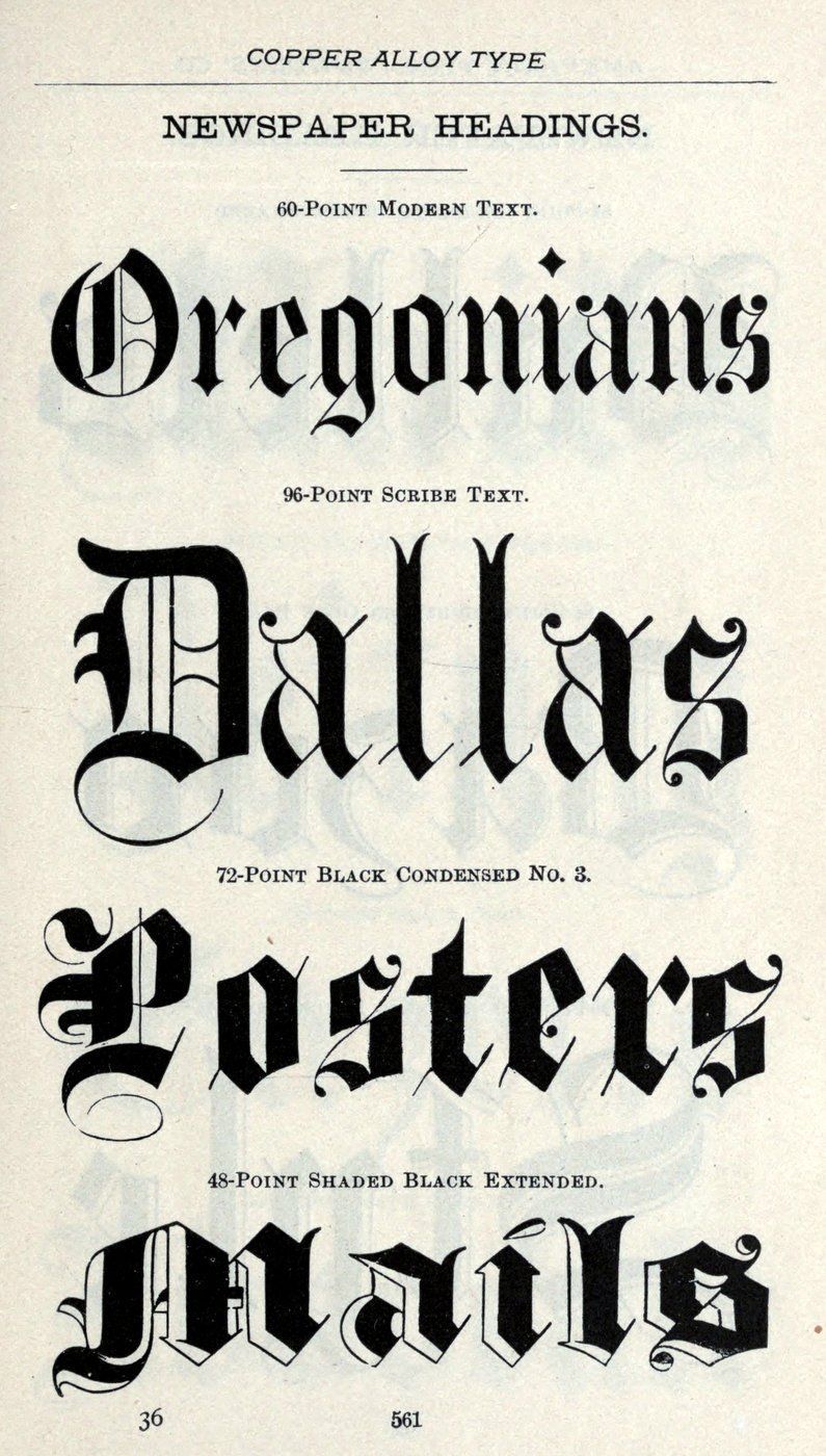 Like old-fashioned fonts: See dozens of vintage typefaces — Click Americana.