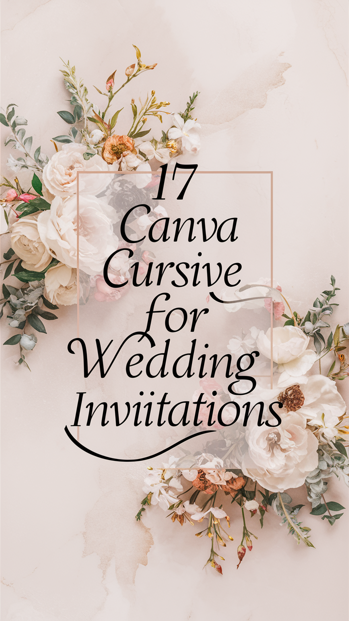 17 Canva Cursive Fonts For Wedding Invitations: Free Templates
