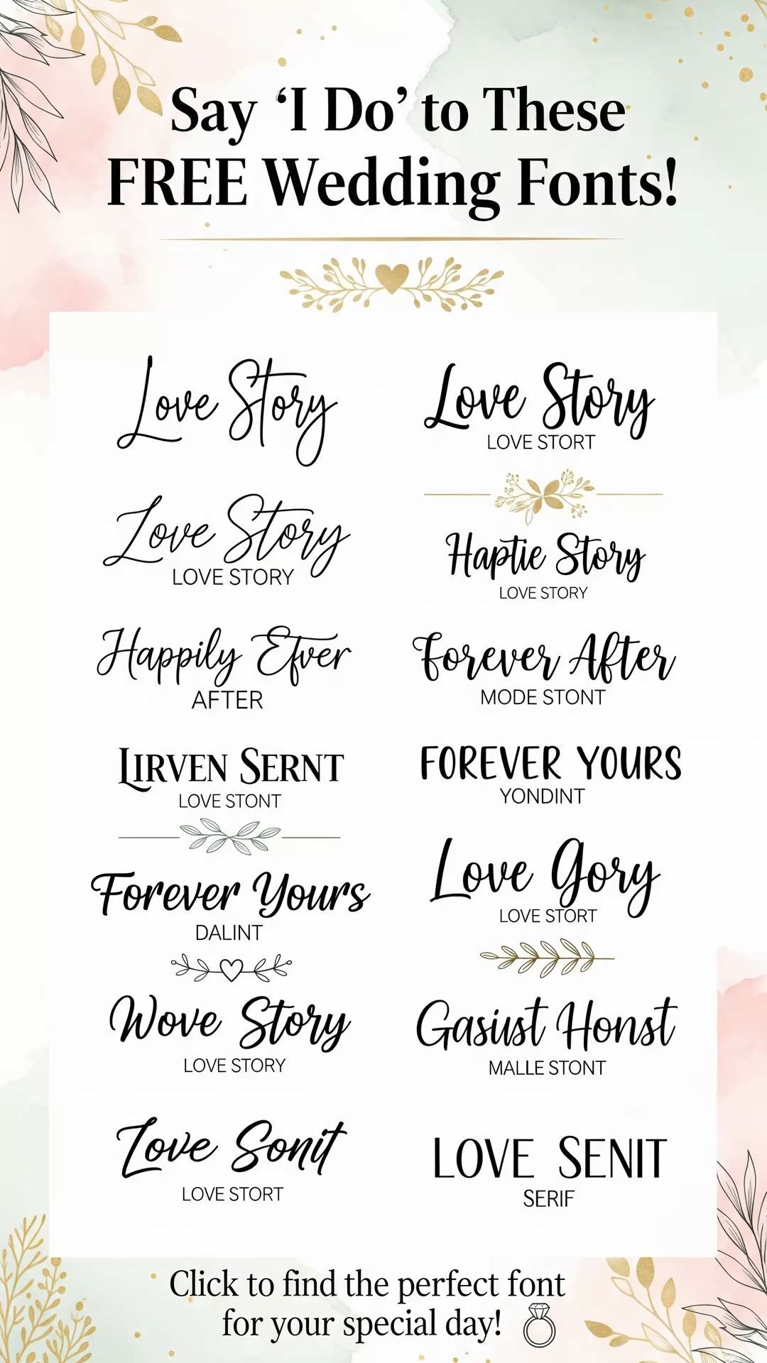 Say ‘I Do’ to These FREE Wedding Fonts! Say ‘I Do’ to These FREE Wedding Fonts!