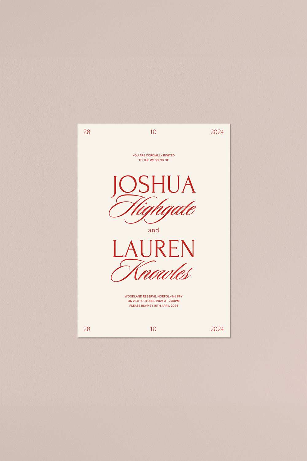 Retro 90s Wedding Canva Template Bundle: Minimal Vintage Stationery