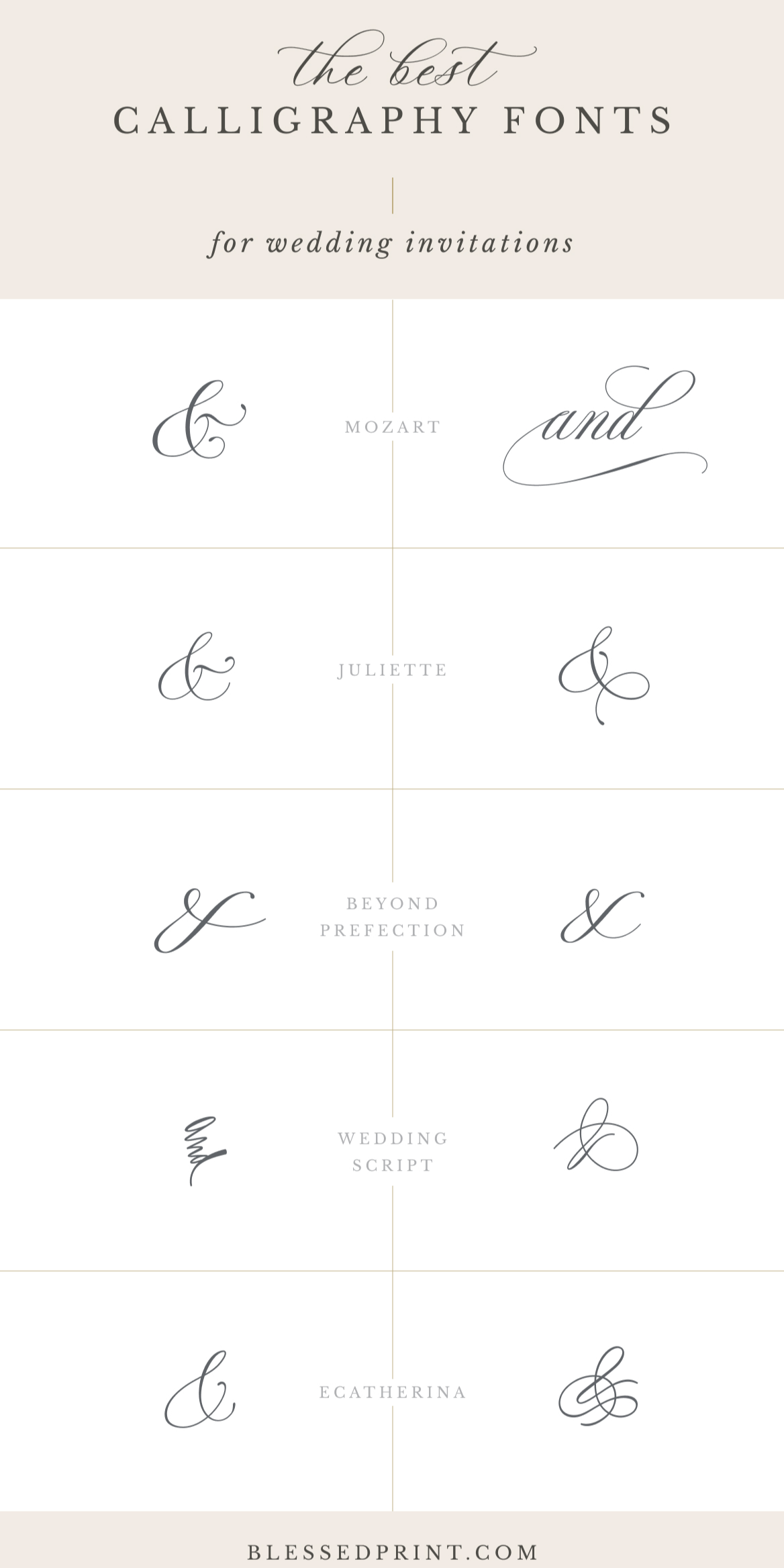 Elegant “ampersand” from Wedding Fonts