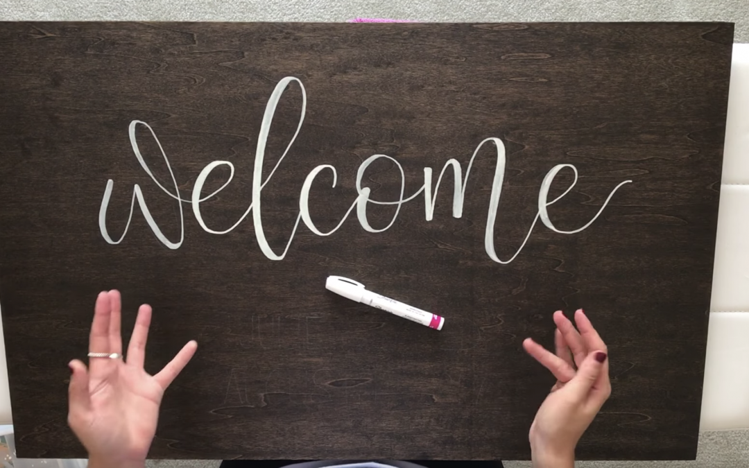 How to do a Calligraphy Wood Sign | The Happy Ever Crafter